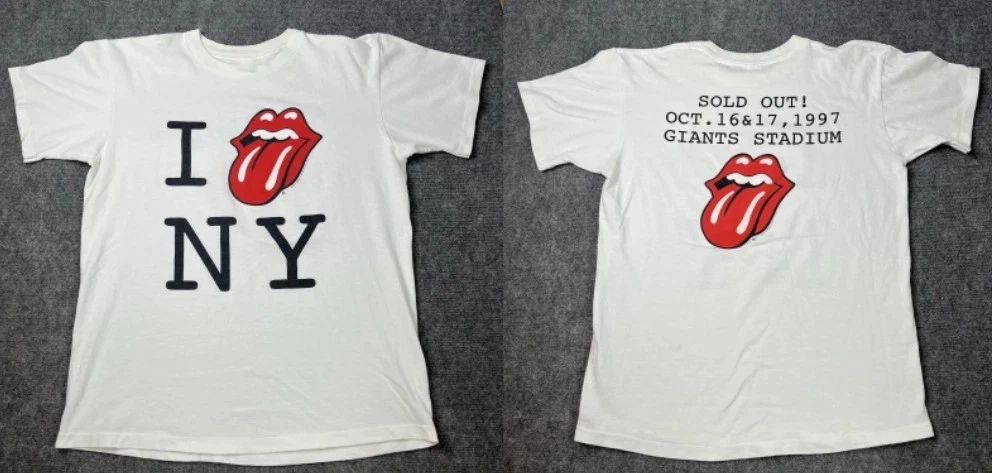 Vtg 1997 Rolling Stones I Love new York T shirt